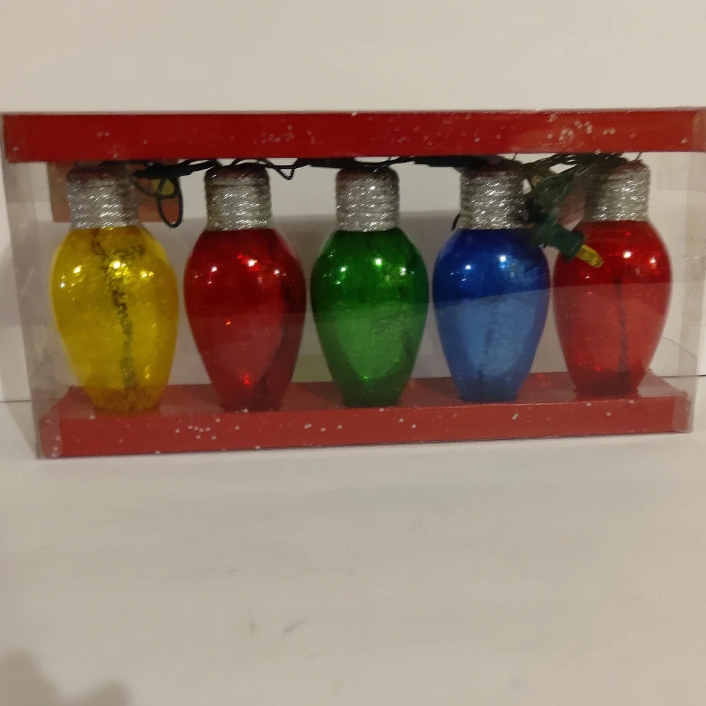NEW Electric, Colorful, Retro Light Strand. 5 Bulbs